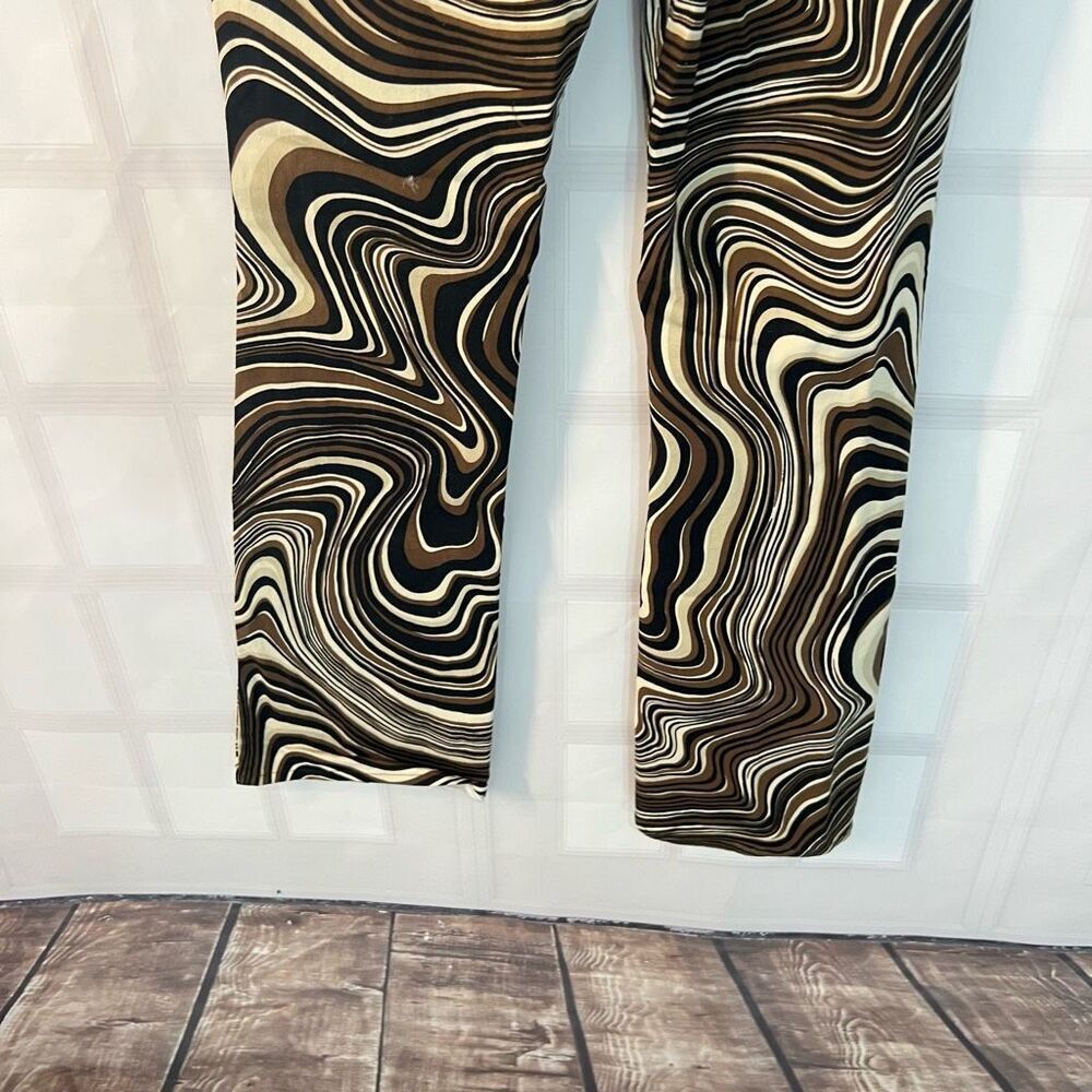 Motel Zoven Multicolor Ripple High Waist Flare Trouser In 70's Size XS - Picture 9 of 12